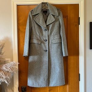 Banana Republic Petite Size XS grey wool coat midi length